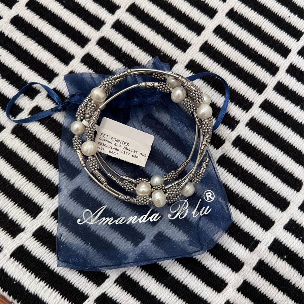 Amanda Blu Pearl Wire Wrap Bracelet
